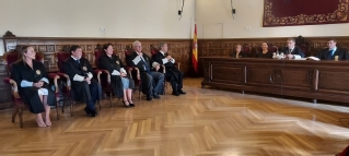 Intervención del presidente del TSJ andaluz, Lorenzo del Río, en la sala de vistas